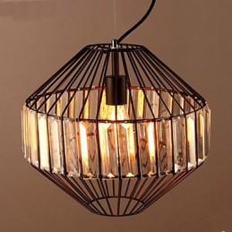Vintage σφυρήλατο σίδηρο Birdcage Crystal Chandelier Πολυέλαιος