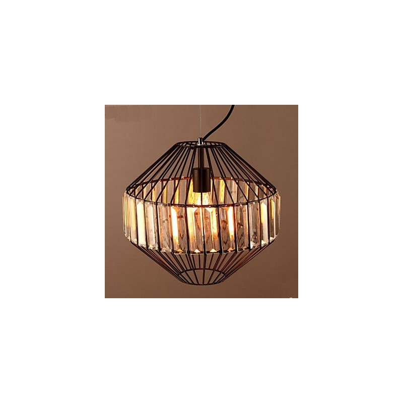 Vintage σφυρήλατο σίδηρο Birdcage Crystal Chandelier Πολυέλαιος