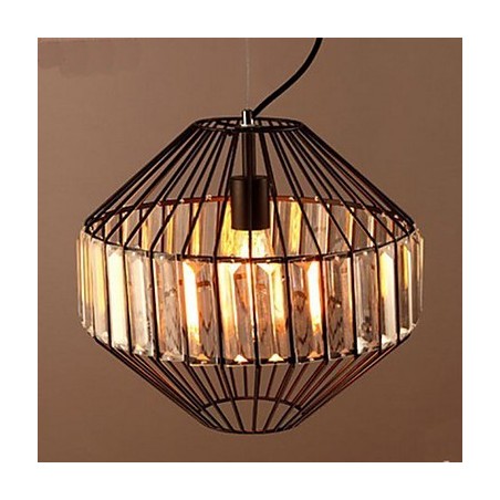 Vintage σφυρήλατο σίδηρο Birdcage Crystal Chandelier Πολυέλαιος Vintage σφυρήλατο σίδηρο Birdcage Crystal Chandelier Πολυέλαιος