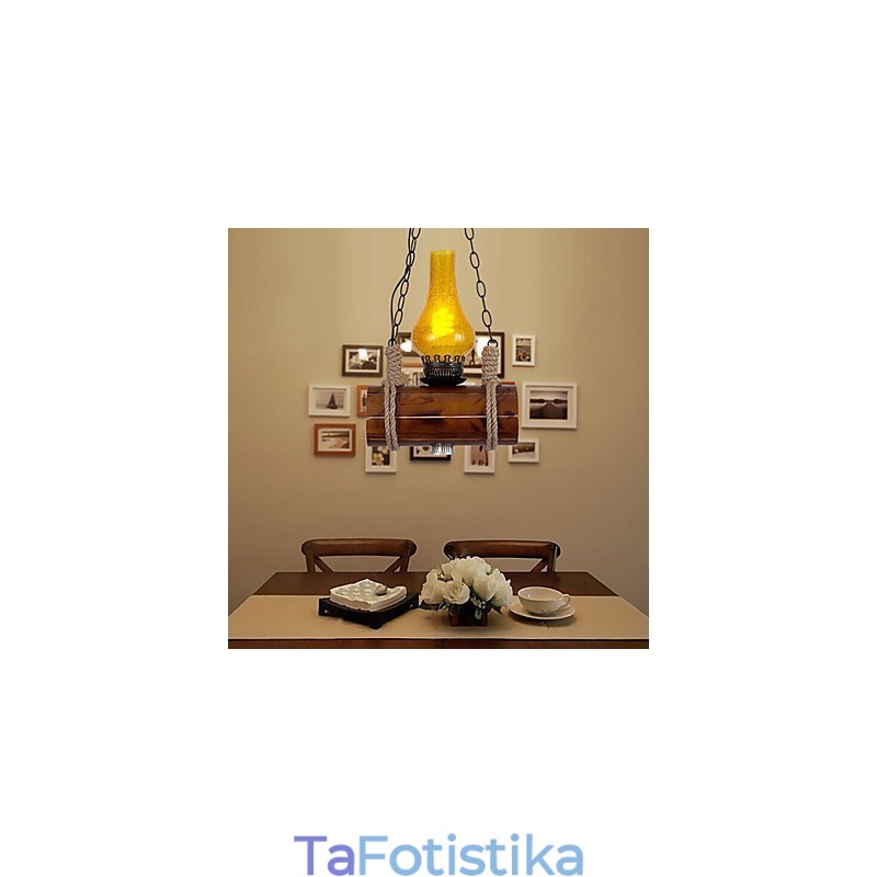 Κρεμαστό μονόκεφαλο Bar Of The Retro Solid Wood
