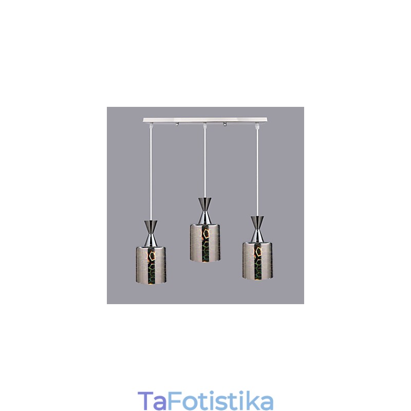 Dream Laser Engraving Επιχρωμιωμένο φωτιστικό 3 ίσιο