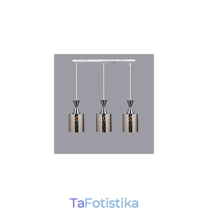 Dream Laser Engraving Επιχρωμιωμένο φωτιστικό 3 ίσιο