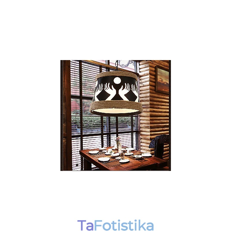 Hemp American Retro Cafe Simple Pastoral Chandelier