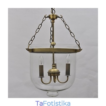 Γυάλινος πολυέλαιος από αμερικανική χώρα Vintage Temple bell Γυάλινος πολυέλαιος από αμερικανική χώρα Vintage Temple bell