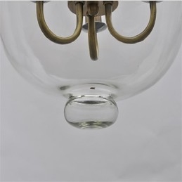 Γυάλινος πολυέλαιος από αμερικανική χώρα Vintage Temple bell