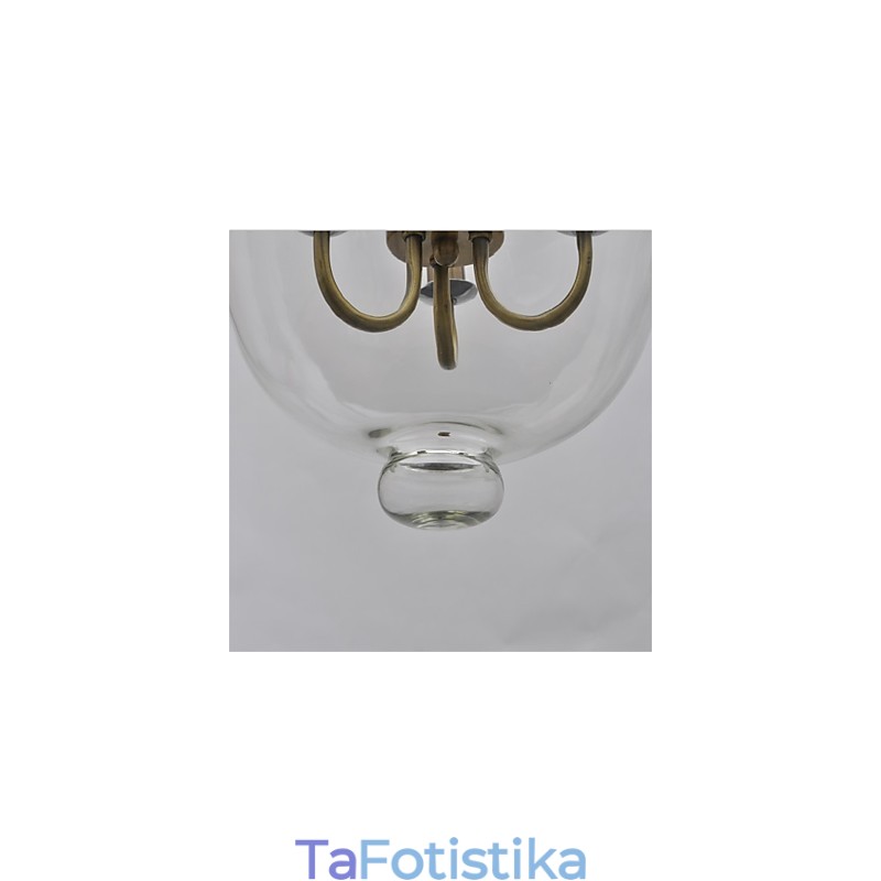 Γυάλινος πολυέλαιος από αμερικανική χώρα Vintage Temple bell