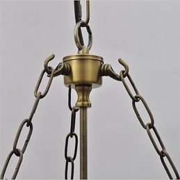 Γυάλινος πολυέλαιος από αμερικανική χώρα Vintage Temple bell
