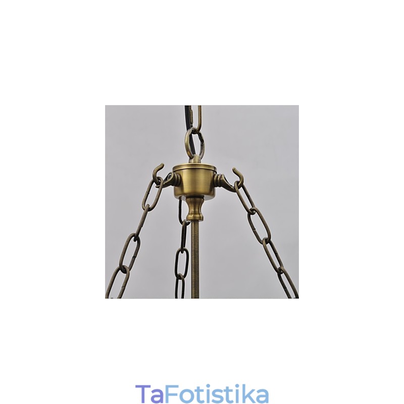 Γυάλινος πολυέλαιος από αμερικανική χώρα Vintage Temple bell
