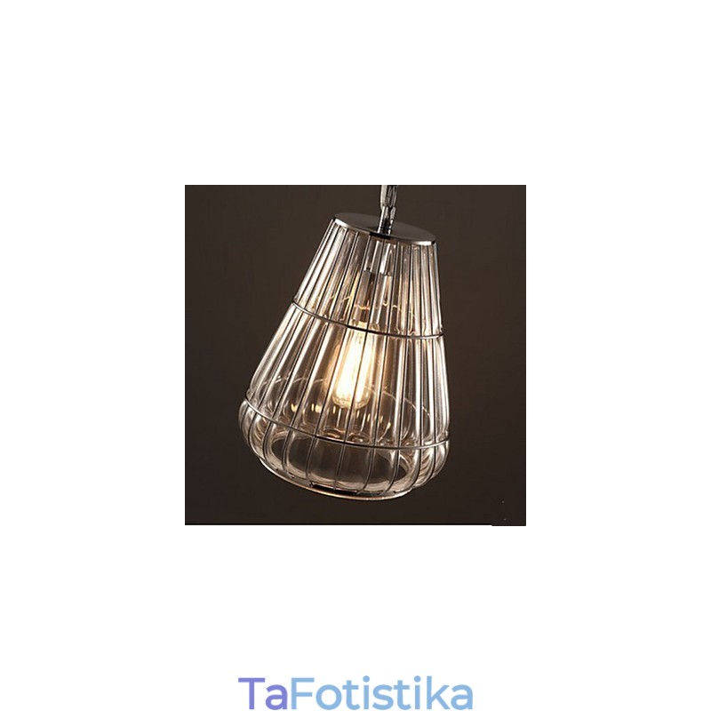 Κρεμαστό φωτιστικό American Style Glass Industrial Wind Cafe