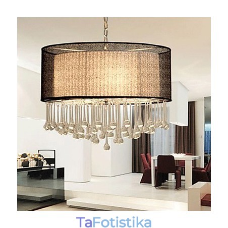 Σύγχρονο μενταγιόν Crystal 4 Light με Μαύρη Απόχρωση Σύγχρονο μενταγιόν Crystal 4 Light με Μαύρη Απόχρωση