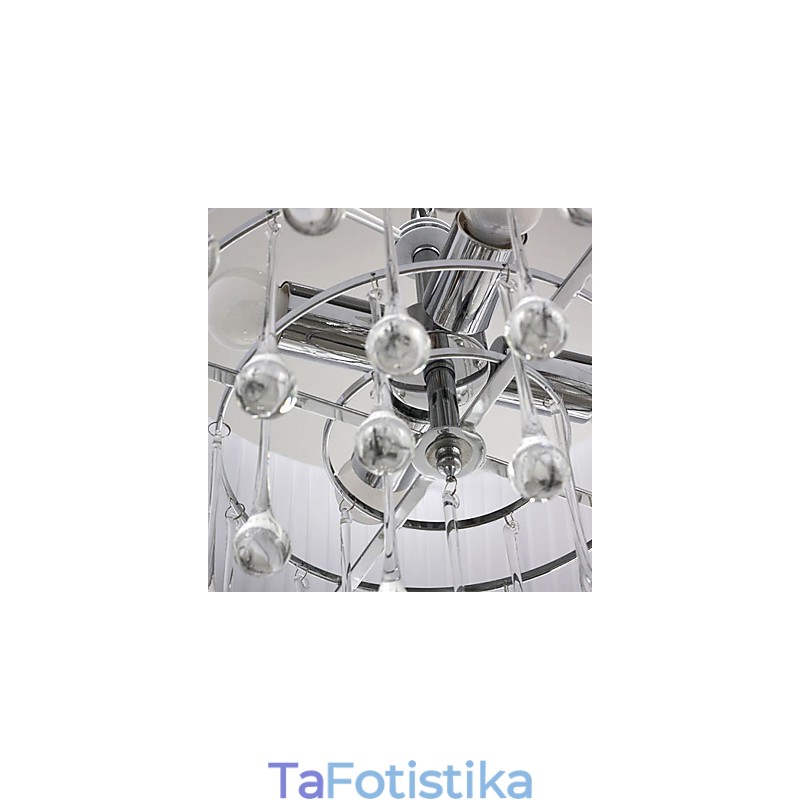 Σύγχρονο μενταγιόν Crystal 4 Light με Μαύρη Απόχρωση