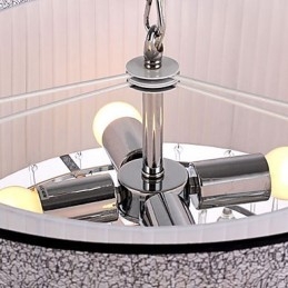 Σύγχρονο μενταγιόν Crystal 4 Light με Μαύρη Απόχρωση