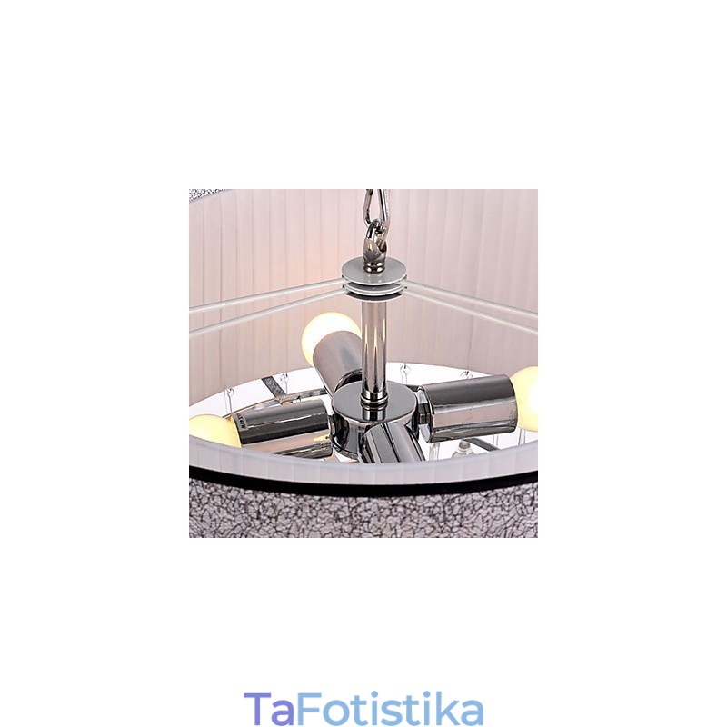 Σύγχρονο μενταγιόν Crystal 4 Light με Μαύρη Απόχρωση