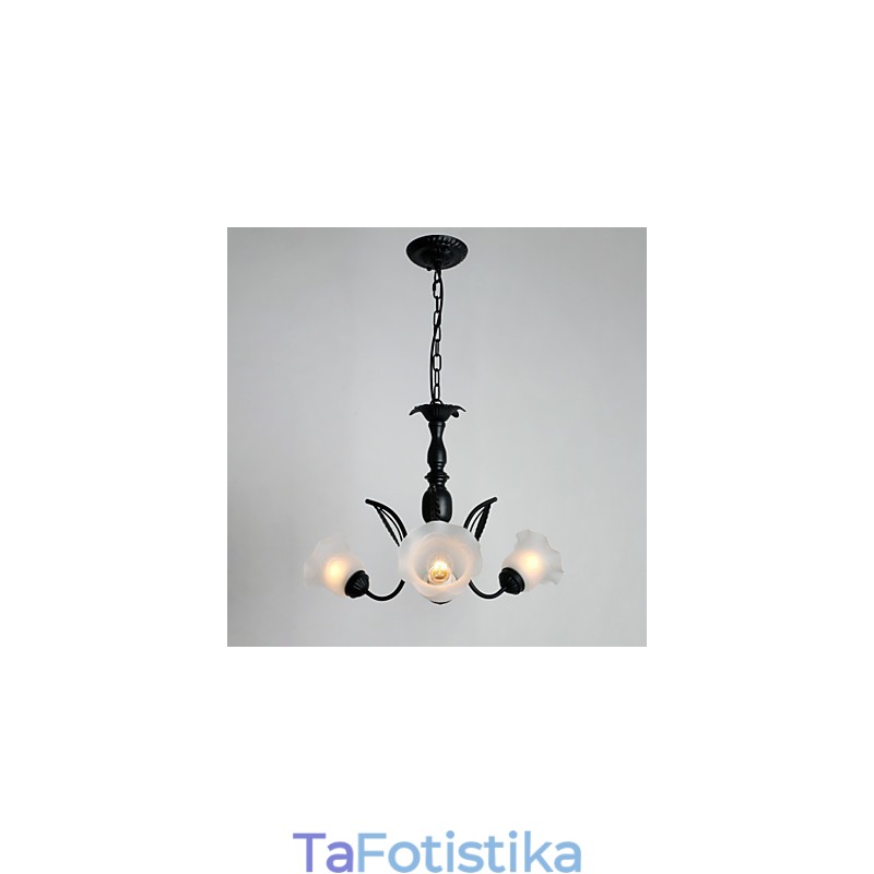 Μεταλλικός πολυέλαιος παραδοσιακής κλασικής ζωγραφικής