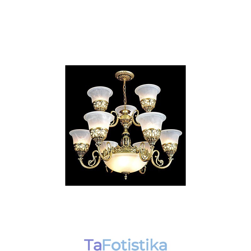 Παραδοσιακός Κλασικός Vintage Ρετρό Μπρονζέ Μεταλλικός Πολυέλαιος