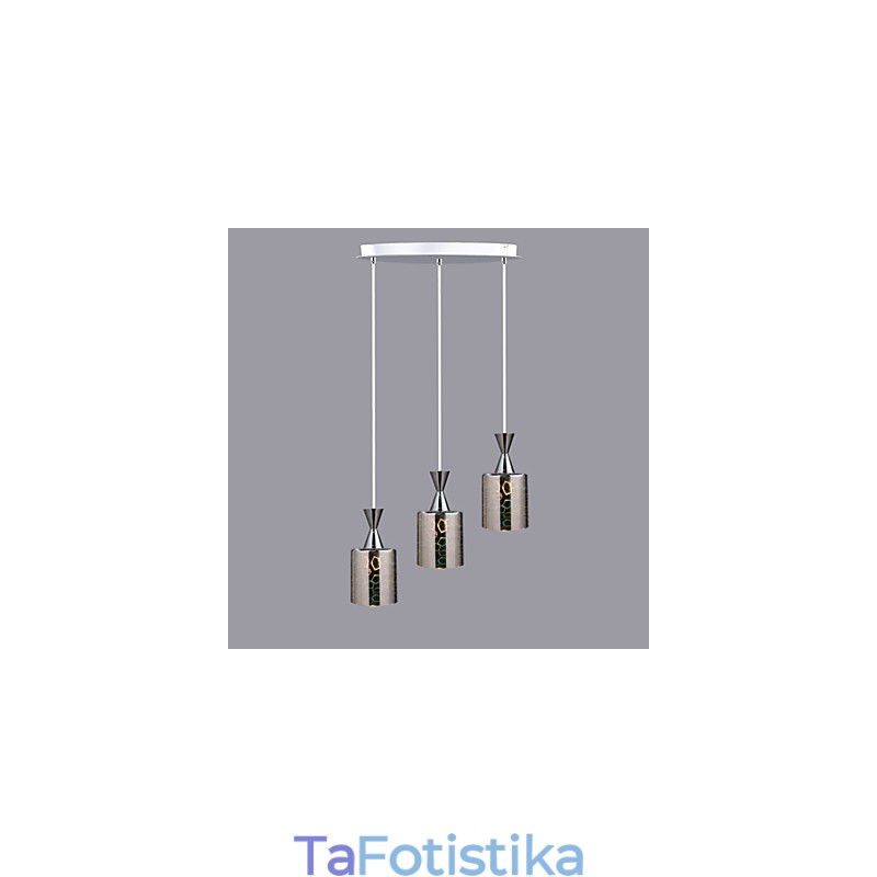 Dream Laser Engraving Επιχρωμιωμένο φωτιστικό 3 Δίσκος