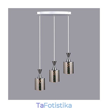 Dream Laser Engraving Επιχρωμιωμένο φωτιστικό 3 Δίσκος Dream Laser Engraving Επιχρωμιωμένο φωτιστικό 3 Δίσκος