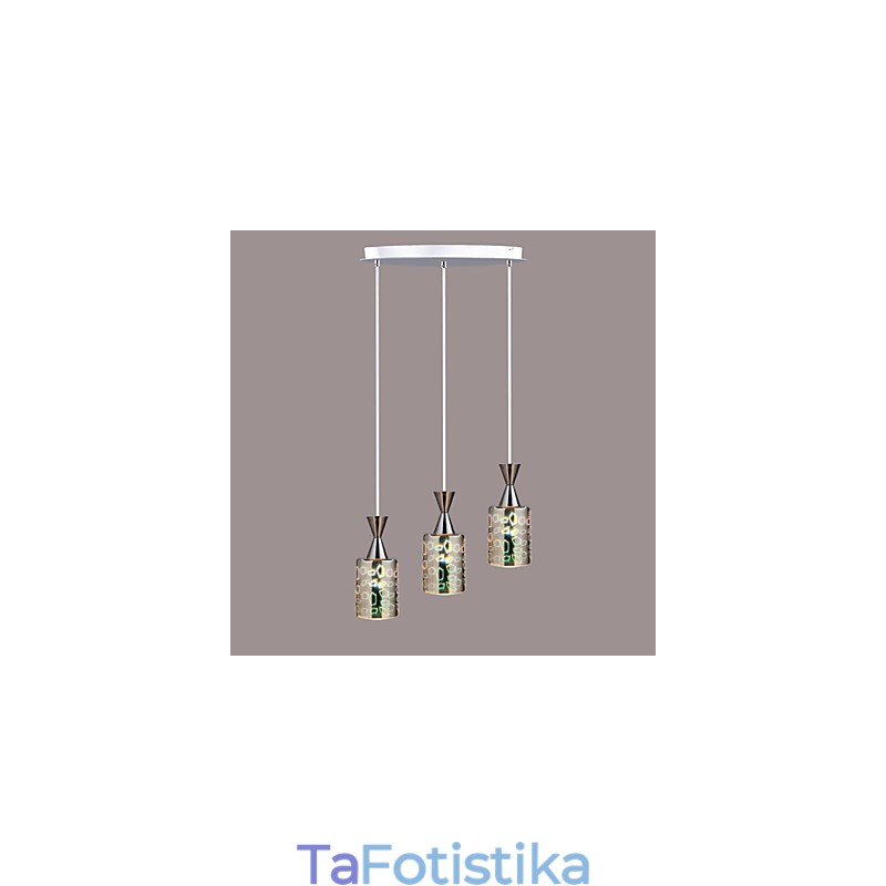 Dream Laser Engraving Επιχρωμιωμένο φωτιστικό 3 Δίσκος