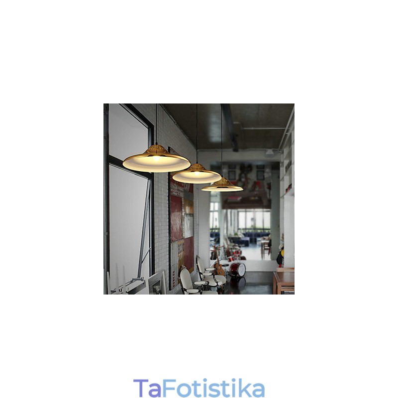 Country Gold Μεταλλικό Κρεμαστό Φωτιστικό Γκαράζ