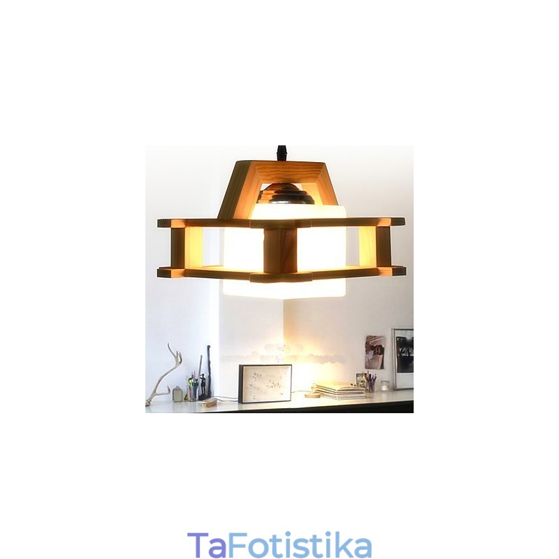 Λάμπα από μασίφ ξύλο