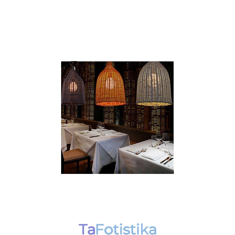 Rattan Chandelier Chandelier Chandelier Creative Retro Rattan φωτιστικό