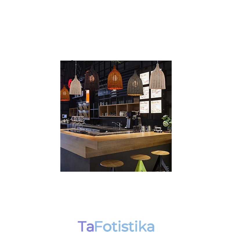 Rattan Chandelier Chandelier Chandelier Creative Retro Rattan φωτιστικό