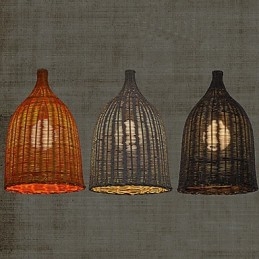Rattan Chandelier Chandelier Chandelier Creative Retro Rattan φωτιστικό