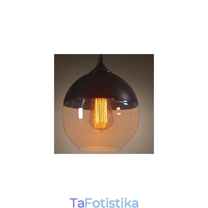 WestMenLights Μοντέρνο Vintage Φωτιστικό Κρεμαστό Γυάλινης Οροφής Διαμέτρου 200mm