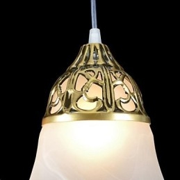Μπρούτζινο κρεμαστό τρίφωτο γυαλί Moire European Classic