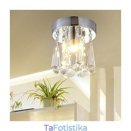 Μοντέρνο Crystal 1 Lights Flush Mount σε σχήμα κορώνας Μοντέρνο Crystal 1 Lights Flush Mount σε σχήμα κορώνας