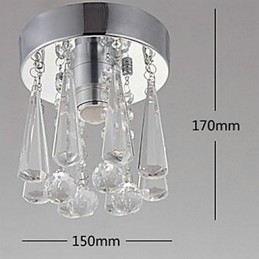 Μοντέρνο Crystal 1 Lights Flush Mount σε σχήμα κορώνας