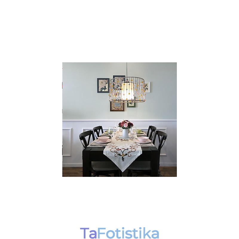 Η μονή κεφαλή του λαμπτήρα είναι κυλινδρικές χάντρες.