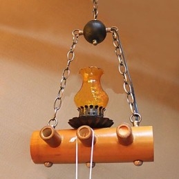 American Country Antique Bamboo Μονοκεφαλικός Πολυέλαιος