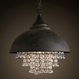 Κρεμαστό Loft Light Crystal Retro Coffe Light Garage Metal