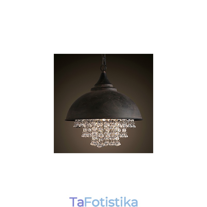 Κρεμαστό Loft Light Crystal Retro Coffe Light Garage Metal