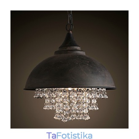Κρεμαστό Loft Light Crystal Retro Coffe Light Garage Metal Κρεμαστό Loft Light Crystal Retro Coffe Light Garage Metal