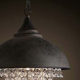 Κρεμαστό Loft Light Crystal Retro Coffe Light Garage Metal