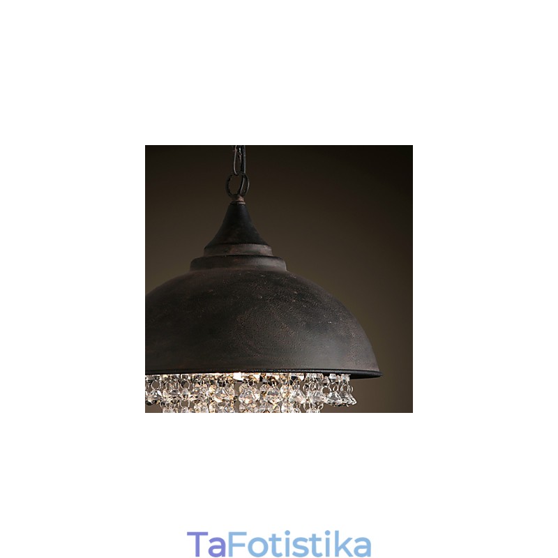 Κρεμαστό Loft Light Crystal Retro Coffe Light Garage Metal