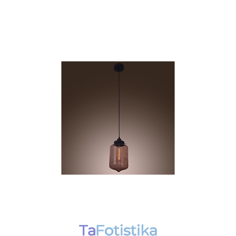 Μοντέρνο γυάλινο κρεμαστό φως 70W σε διάφανο σχέδιο μπουκαλιών