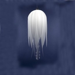 Κρεμαστό Φωτιστικό Μοντέρνο Μινιμαλιστικό Λευκό 1 Ανοιχτό Μεταλλικό και