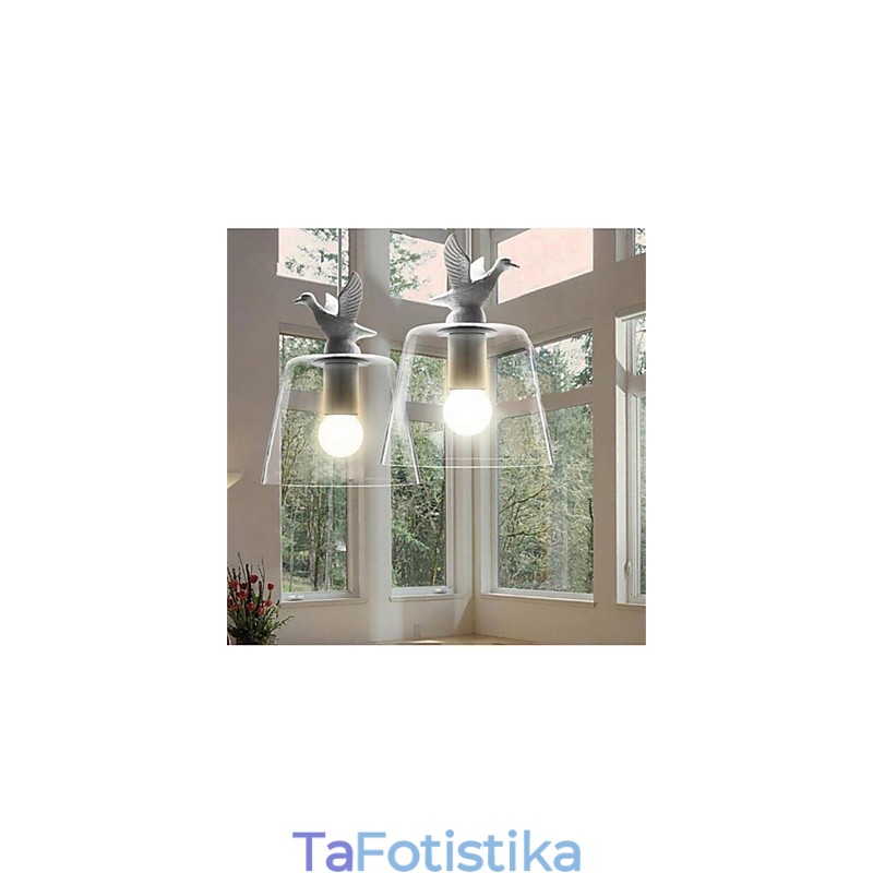 Αμερικάνικου στιλ Retro Creative Γυάλινη λάμπα με μονή κεφαλή το Nordic Cafe