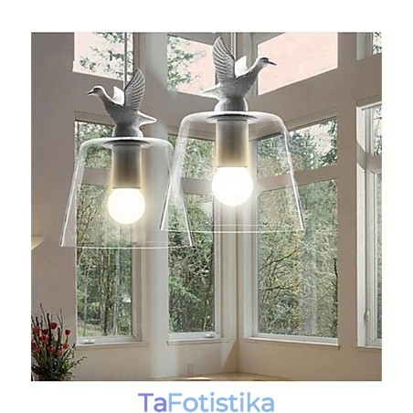 Αμερικάνικου στιλ Retro Creative Γυάλινη λάμπα με μονή κεφαλή το Nordic Cafe