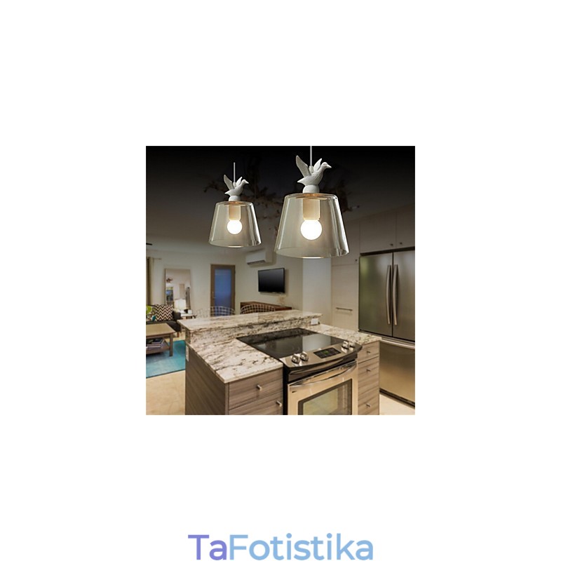 Αμερικάνικου στιλ Retro Creative Γυάλινη λάμπα με μονή κεφαλή το Nordic Cafe