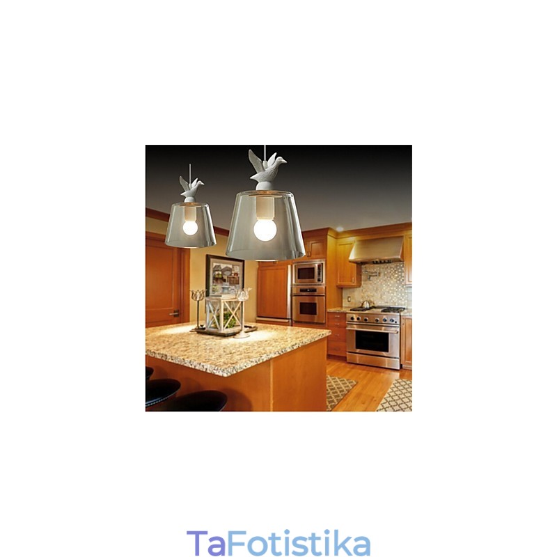 Αμερικάνικου στιλ Retro Creative Γυάλινη λάμπα με μονή κεφαλή το Nordic Cafe