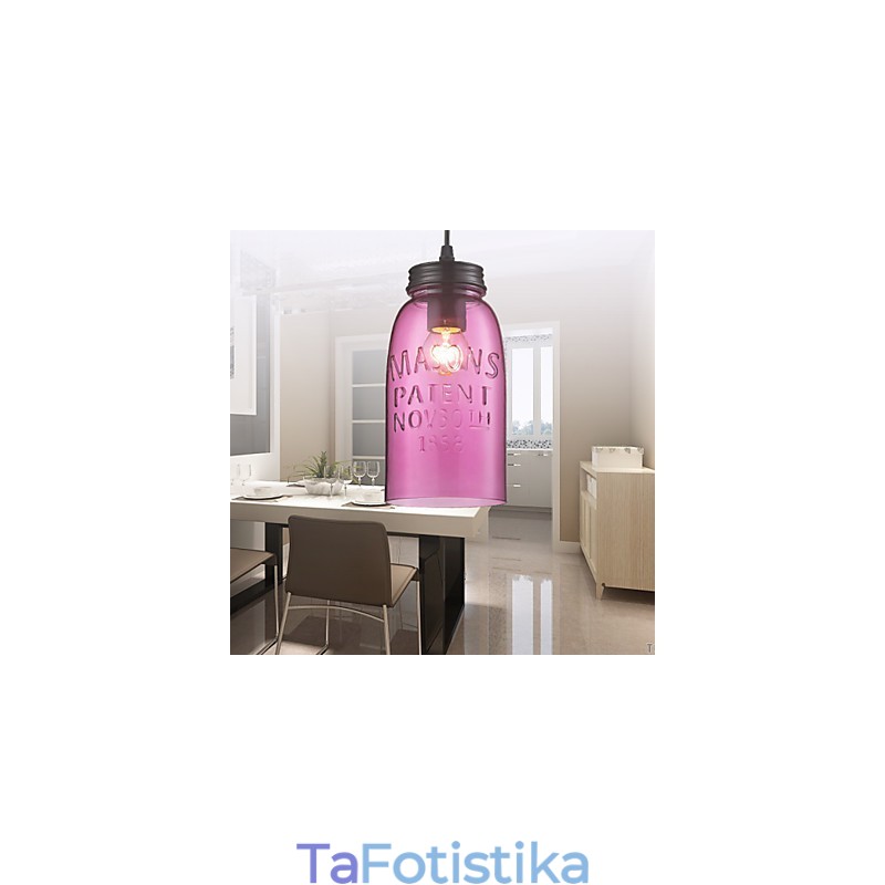 1 ελαφρύ μοντέρνο γυάλινο κρεμαστό φωτιστικό σε διάφανο σχέδιο με φυσαλίδες