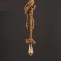 1 Light DIY Art Hemp Rope Light Creative Hemp Rope Chandelier Long 100cm Αποστολή 1 λάμπας