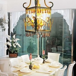 Rural of Europe Τύπος Droplight American Country Rectangular Shell Lamp Φωτιστικό βεράντας