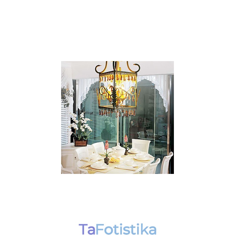 Rural of Europe Τύπος Droplight American Country Rectangular Shell Lamp Φωτιστικό βεράντας