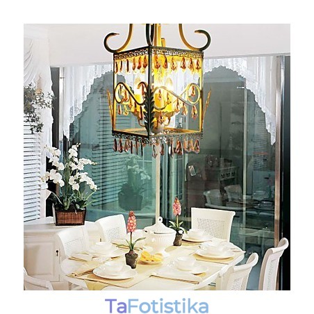 Rural of Europe Τύπος Droplight American Country Rectangular Shell Lamp Φωτιστικό βεράντας Rural of Europe Τύπος Droplight American Country Rectangular Shell Lamp Φωτιστικό βεράντας