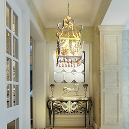 Rural of Europe Τύπος Droplight American Country Rectangular Shell Lamp Φωτιστικό βεράντας